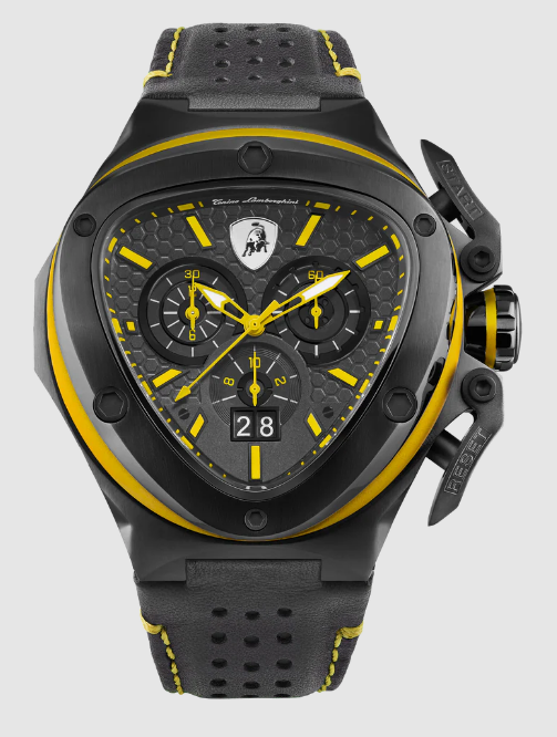 best luxury Lamborghini Spyder X Black / Yellow TLX_TL9XE watches for men